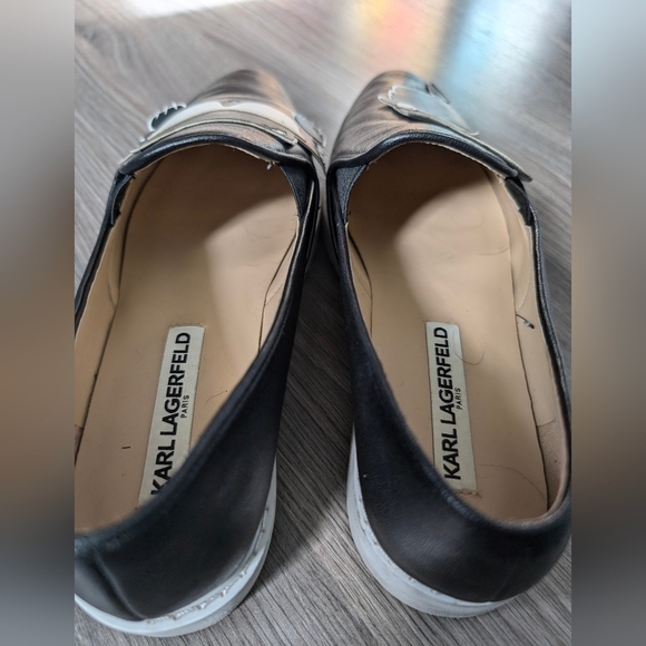 Karl Lagerfeld Leather Slip On with a cat - Picture 6 of 11